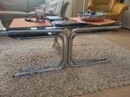 Vintage design salontafel Bauhaus stijl, Gebruikt, Glas, Bauhaus stijl, Rechthoekig