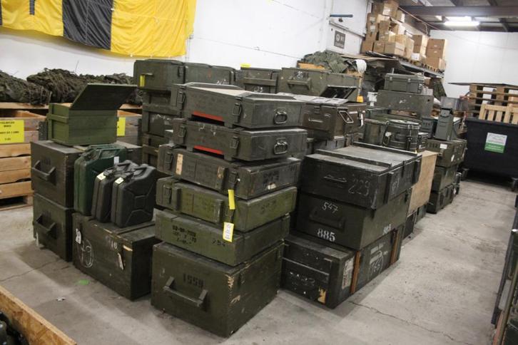 Houten legerkisten in vele soorten en maten!, Verzamelen, Militaria | Algemeen, Landmacht, Kist of Geocache, Nederland, Ophalen of Verzenden