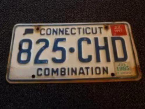 Kentekenplaat licenseplate Connecticut Combination USA, Verzamelen, Automerken, Motoren en Formule 1, Gebruikt, Auto's, Verzenden