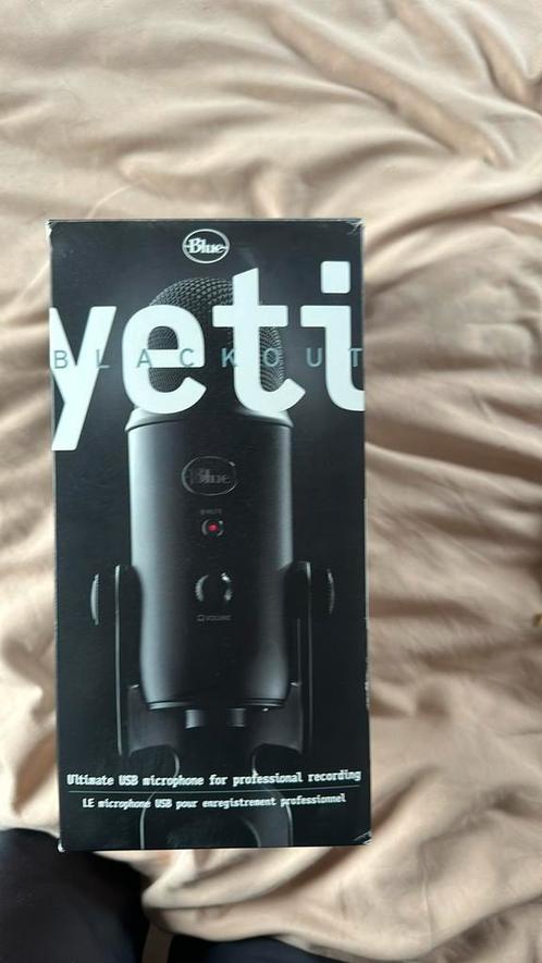 blue yeti blackout microfoon, Muziek en Instrumenten, Microfoons, Zo goed als nieuw, Ophalen of Verzenden