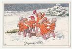 Feiertag.  Kerst.  Kinderen.  Jongen op slee.  Illustrateurs, Verzenden, 1920 tot 1940, Ongelopen, Overige thema's
