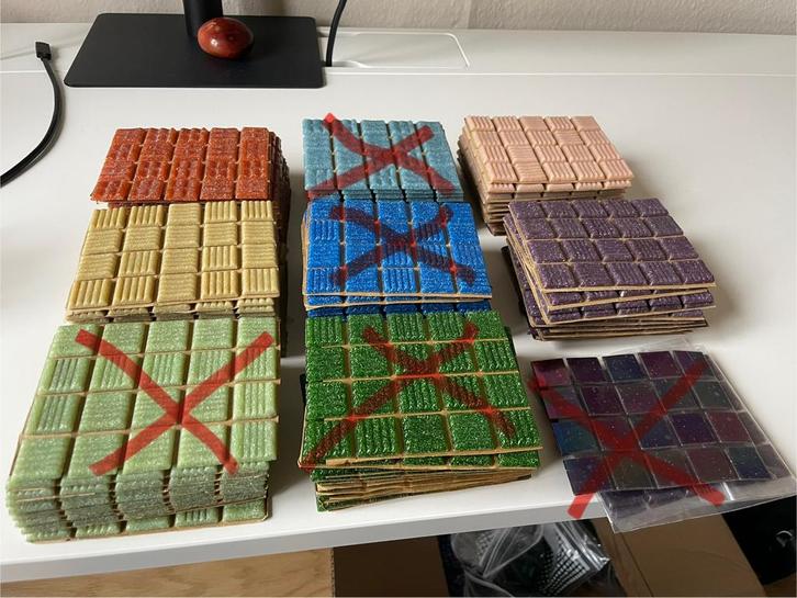 Glas mozaïek 2x2cm in diverse kleuren, Hobby en Vrije tijd, Knutselen, Nieuw, Materiaal, Ophalen of Verzenden