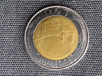 Italiaanse 500 lire muntstuk beschikbaar voor biedingen