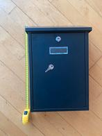 Zwart metalen brievenbus met 1 sleutel, Verzenden, Zo goed als nieuw, IJzer