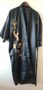 Zijdezachte Unisex Kimono met Gouden Draak – ca. 120 cm, Ophalen of Verzenden, Zo goed als nieuw, Maat 46/48 (XL) of groter