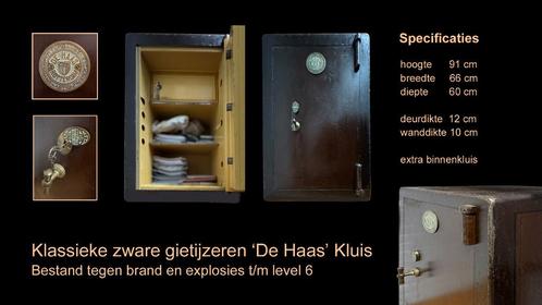 KLASSIEKE ZWARE KLUIS 'DE HAAS' - UNIEKE AANBIEDING, Huis en Inrichting, Brandblussers en Brandkasten, Gebruikt, Brandkast, Ophalen