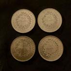 4x 50 Franc / Francs zilveren munten 1974-1976, Verzenden, Frankrijk, Zilver