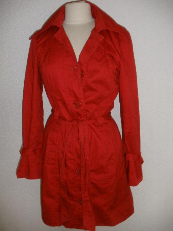 VERO MODA cardigan jas trenchcoat rood maat S, Kleding | Dames, Jassen | Zomer, Zo goed als nieuw, Maat 38/40 (M), Rood, Ophalen of Verzenden