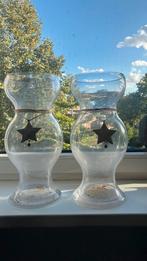2 vazen windlicht riviera maisson, Overige kleuren, Ophalen of Verzenden, Minder dan 50 cm, Glas