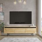 Vica Nordica TV Meubel - 160cm - Eikenkleur - Nordic TV Kast, Nieuw, 150 tot 200 cm, Overige materialen, Minder dan 100 cm