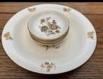 Koninklijke Plateelfabriek,Petit four set , Gouddecratie,, Antiek en Kunst, Antiek | Servies los, Ophalen of Verzenden
