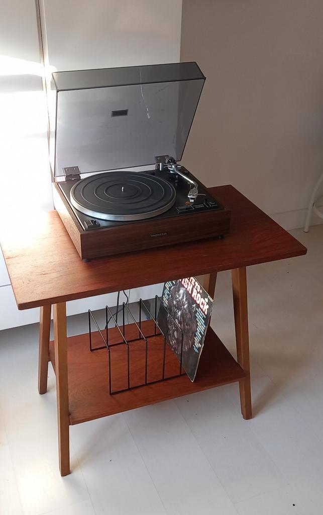 Vintage Platenspelermeubel met LP-rek, Huis en Inrichting, Tafels | Bijzettafels, Ophalen