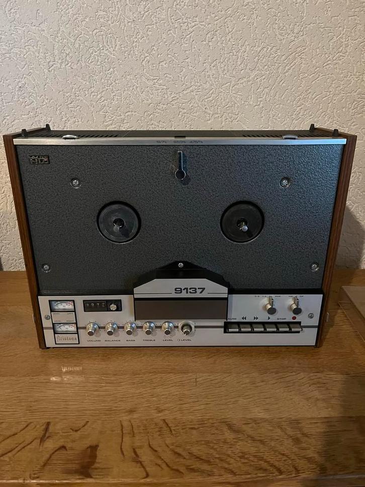 Vintage Bandrecorder - Aristona 9137, Audio, Tv en Foto, Bandrecorders, Bandrecorder, Met stofkap, Ophalen
