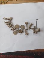 Zilveren bedeltjes armband met oude munstukken, Ophalen of Verzenden, Zo goed als nieuw, Zilver, Zilver