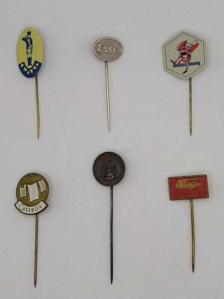 Kwatta, Esso, Mellona, Castella, Roodekruis, OlislagerBreme,, Verzamelen, Speldjes, Pins en Buttons, Ophalen of Verzenden