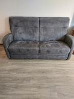 Grijze Stoffen Bank en Fauteuil Set, Huis en Inrichting, Banken | Bankstellen, Ophalen, Gebruikt, 150 tot 200 cm, Tweepersoons