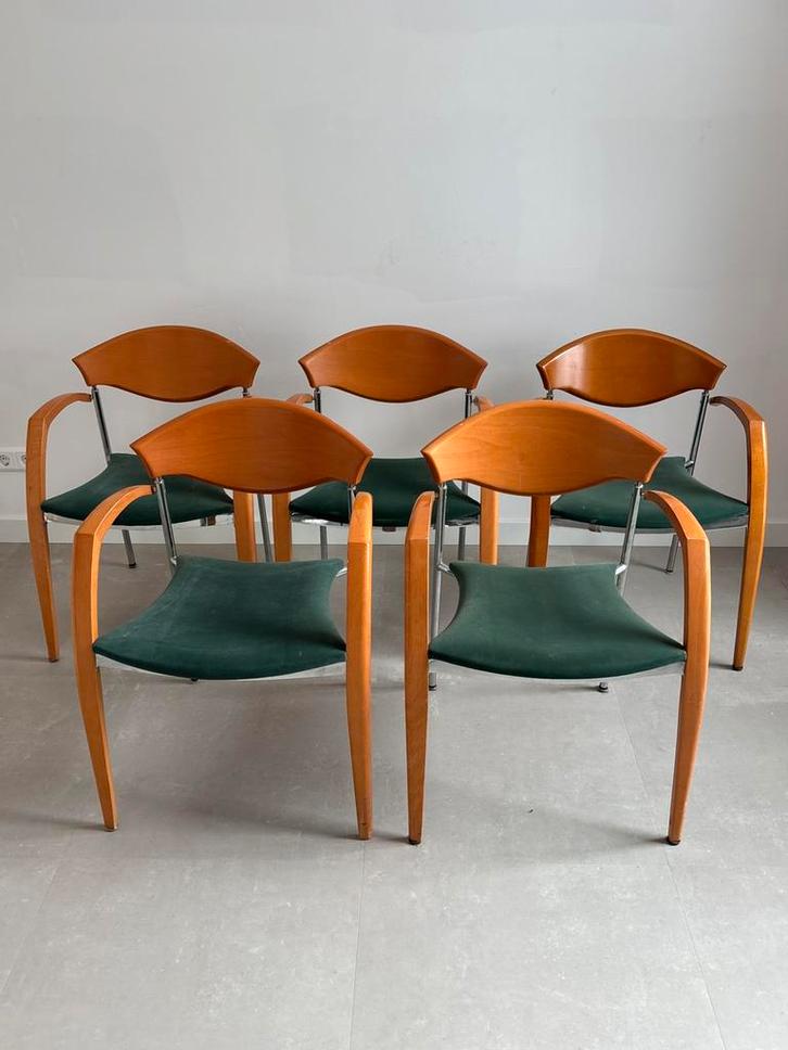 5 design stoelen van Paco Capdell, Huis en Inrichting, Stoelen, Gebruikt, Vijf, Zes of meer stoelen, Overige kleuren, Ophalen of Verzenden