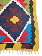 Handmade oriental wool Kelim carpet reversible 99x150cm, Gebruikt, 100 tot 150 cm, Onbekend, Zwart