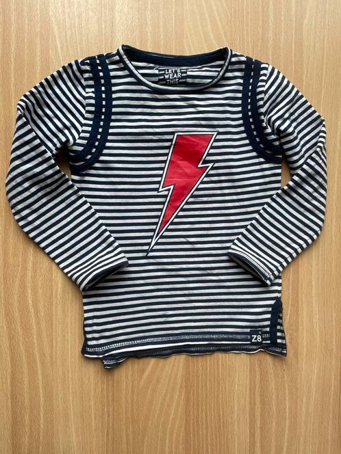 Z8 longsleeve brooklyn met vlekjes op mouw maat 104, Kinderen en Baby's, Kinderkleding | Maat 104, Zo goed als nieuw, Jongen, Shirt of Longsleeve