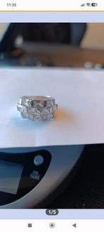 Zilveren ring maat 19, Met kristal, 19 tot 20, Ophalen of Verzenden, Zo goed als nieuw
