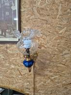 Antieke Wandlamp Olielamp Barok Blauw Keramiek, Huis en Inrichting, Lampen | Wandlampen, Ophalen of Verzenden