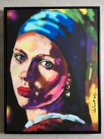 Peter Klashorst - Girl with Pearl Earring on Canvas (80x60), Ophalen of Verzenden