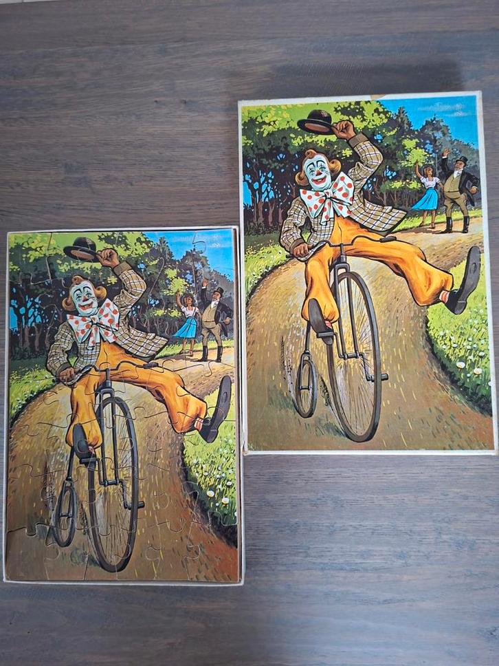 Pipo de Clown houtenpuzzel uit 1967 of ronde puzzel uit 1966, Antiek en Kunst, Antiek | Speelgoed, Ophalen of Verzenden