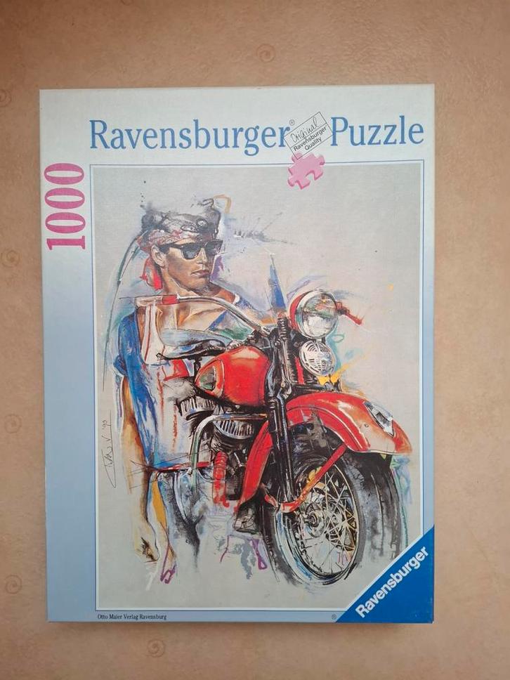 Ravensburger Harley Davidson Puzzel 1000 Stukjes, Hobby en Vrije tijd, Denksport en Puzzels, Zo goed als nieuw, Legpuzzel, 500 t/m 1500 stukjes