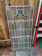 Glas in lood raam vintage kleurrijk, Doe-het-zelf en Verbouw, Glas en Ramen, Glas in lood, Minder dan 80 cm, Gebruikt, Ophalen of Verzenden