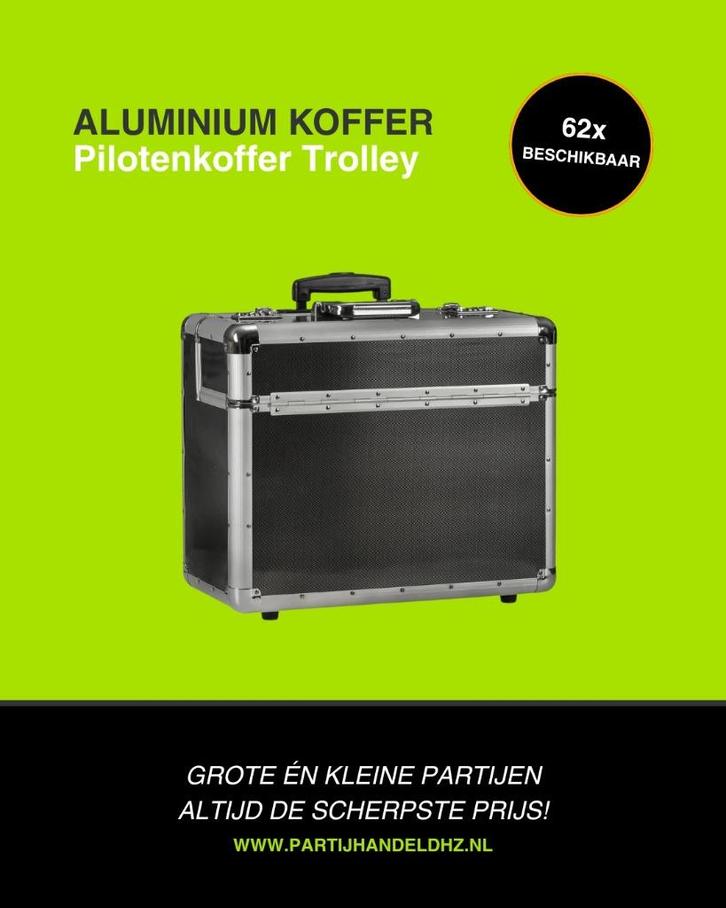 Pilotenkoffer Trolley Zwart, Sieraden, Tassen en Uiterlijk, Koffers, Nieuw, Overige materialen, Minder dan 50 cm, 35 tot 45 cm