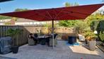 Solero Basto Pro Horeca Parasol - 5x5 meter - Topkwaliteit!, Tuin en Terras, Parasols, Ophalen, Zo goed als nieuw, Waterdicht