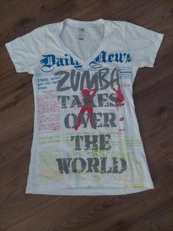 Wit Zumba shirt maat S. beschikbaar voor biedingen