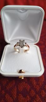 Prachtige ring met een diamant ruim 2 karaat, Sieraden, Tassen en Uiterlijk, Ringen, Nieuw, Goud, 17 tot 18, Ophalen of Verzenden