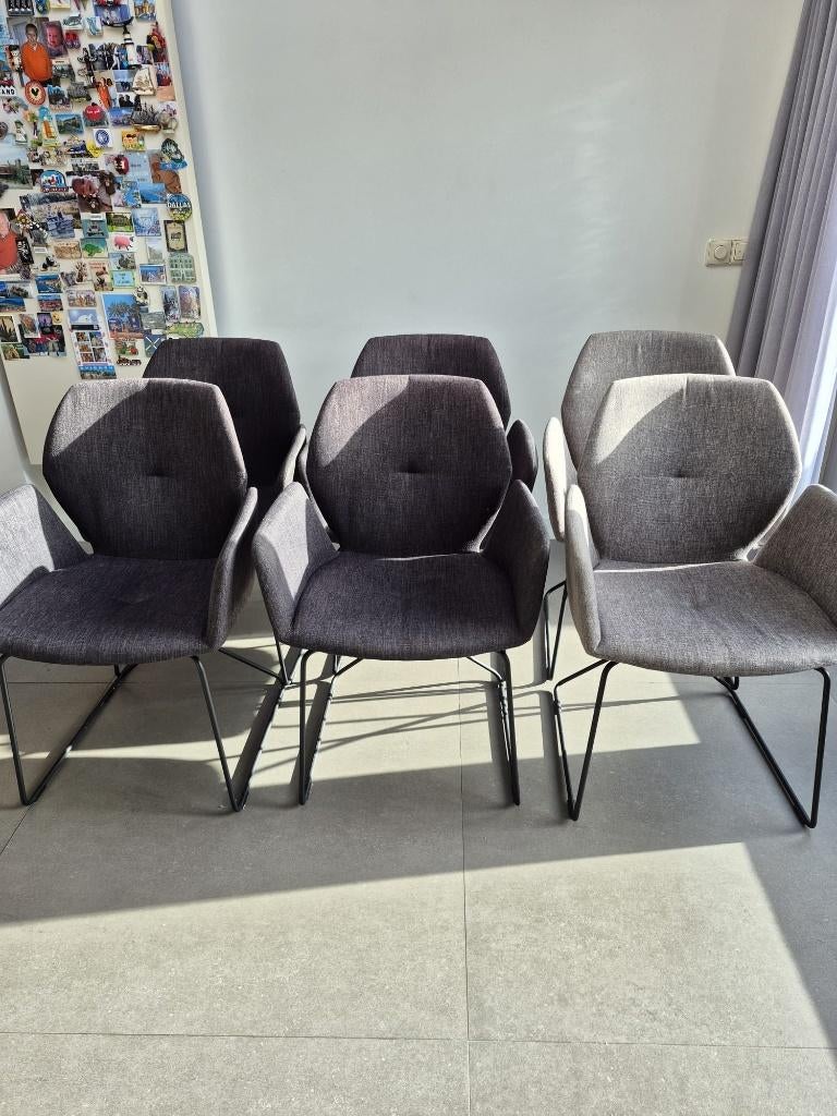 Stoelen, Huis en Inrichting, Stoelen, Ophalen, Gebruikt, Zwart, Stof