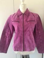 Fuchsia Suède Jas, Kleding | Dames, Ophalen of Verzenden, Zo goed als nieuw, Maat 38/40 (M), Roze