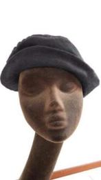 Zwart linnen hoedje, Ophalen of Verzenden, Zo goed als nieuw, 55 cm (S, 6⅞ inch) of minder, Hoed