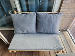 VidaXL bamboe tuinset met kussens, Gebruikt, Loungeset, Bank, Ophalen