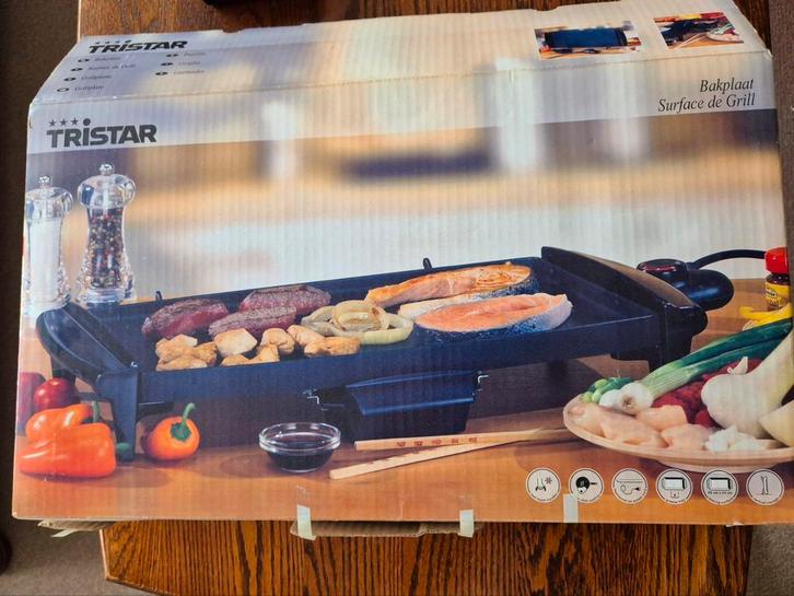 Tristar bakplaat met thermostaatsnoer en nieuwe spatels, Witgoed en Apparatuur, Gourmetstellen, Zo goed als nieuw, 4 t/m 7 personen