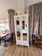 Mooie witte kledingkast te koop met spiegeldeuren, Ophalen, 50 tot 100 cm, Zo goed als nieuw, Met hangruimte