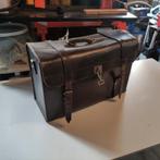 Vintage Lederen Tas / Koffer, Ophalen, 40 tot 60 cm, 30 cm of meer, Gebruikt