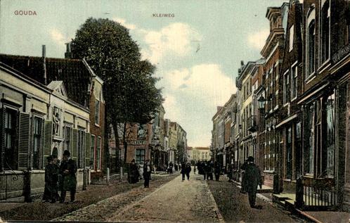 Gouda - Kleiweg 1, Verzamelen, Ansichtkaarten | Nederland, Ongelopen, Zuid-Holland, Voor 1920, Verzenden
