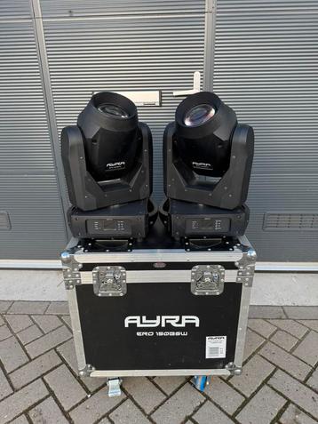 Ayra ero 150BSW movinheads (2x, incl flightcase) beschikbaar voor biedingen