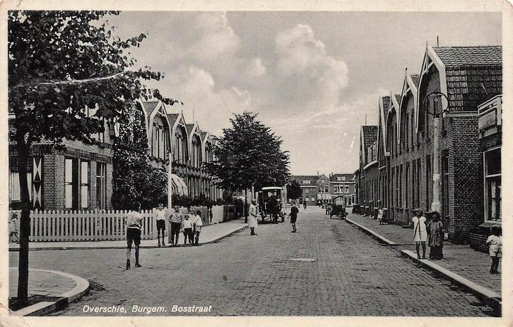 JM616 Overschie Burg. Bosstraat 1938, Verzamelen, Ansichtkaarten | Nederland, Gelopen, Zuid-Holland, 1920 tot 1940, Verzenden