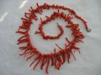 Bloedkoralen Ketting Grillige Stokjes *Vintage* Antiek, Sieraden, Tassen en Uiterlijk, Ophalen, Overige materialen, Ketting