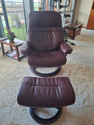Stressless Lederen Fauteuil met Voetenbank - Hoge Kwaliteit beschikbaar voor biedingen