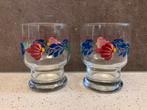 2 Boerenbont sapglazen / drinkglas, Ophalen of Verzenden, Zo goed als nieuw, Waterglas