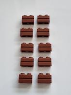 10 nieuwe lego metselstenen 1x2 bruin / reddish brown, Ophalen of Verzenden, Nieuw, Losse stenen, Lego