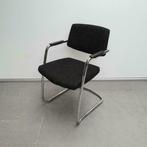 1x Vergaderstoel Markant stoel sledeframe slede zwarte stof, Ophalen, Gebruikt, Zwart, Stof