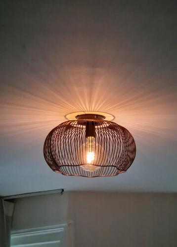 Qazqa - Industriële plafondlamp koper 40 cm - Finn beschikbaar voor biedingen