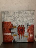 Prachtig abstract schilderij Bazu, 50x50, met certificaat, Ophalen